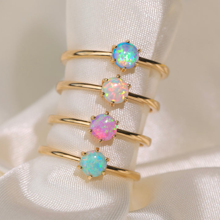 Bague opale de feu blanche Vivamicité – Vivamacity