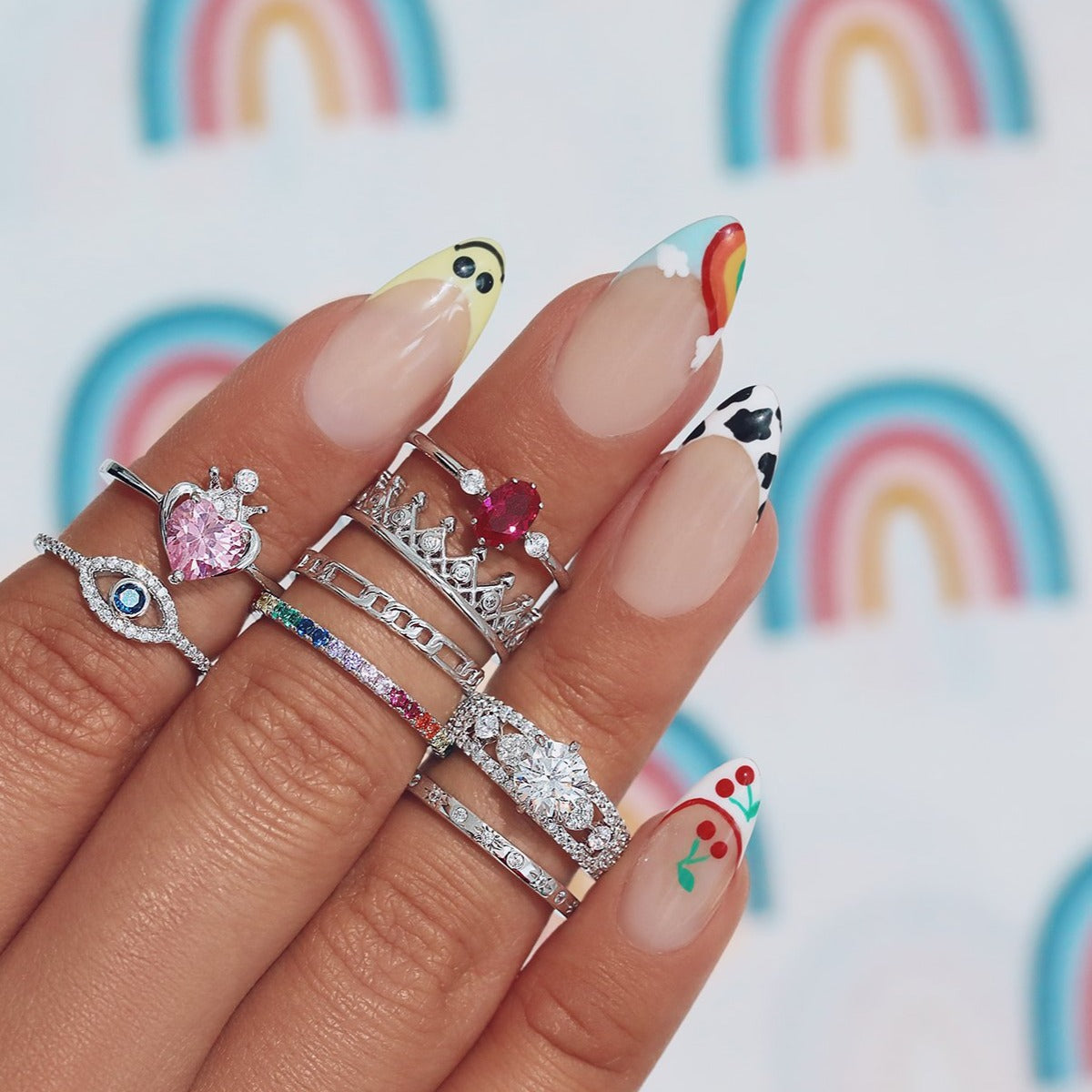 3 PACK SIZE 10 SILVER RINGS SS #1