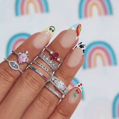 3 PACK SIZE 10 SILVER RINGS SS #1