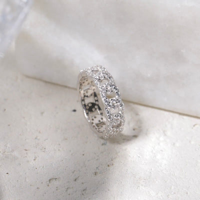 Anillo de cadena de diamantes