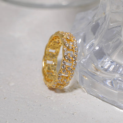 Anillo de cadena de diamantes
