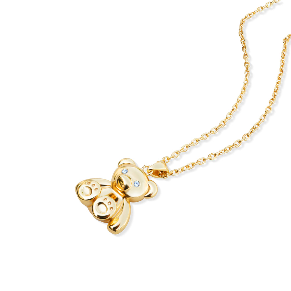 GOLD TEDDY HEART BEAR necklace – Mazza Boutique