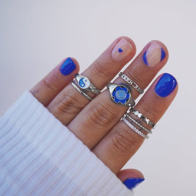 3 PACK SIZE 10 SILVER RINGS SS #3