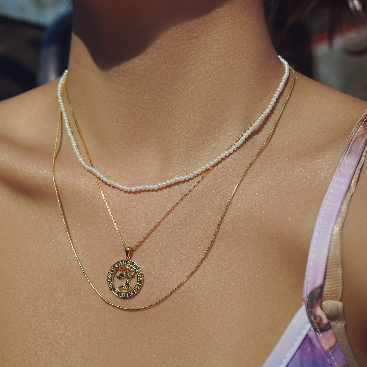 3 SILVER MARILYN PEARL CHOKERS SS