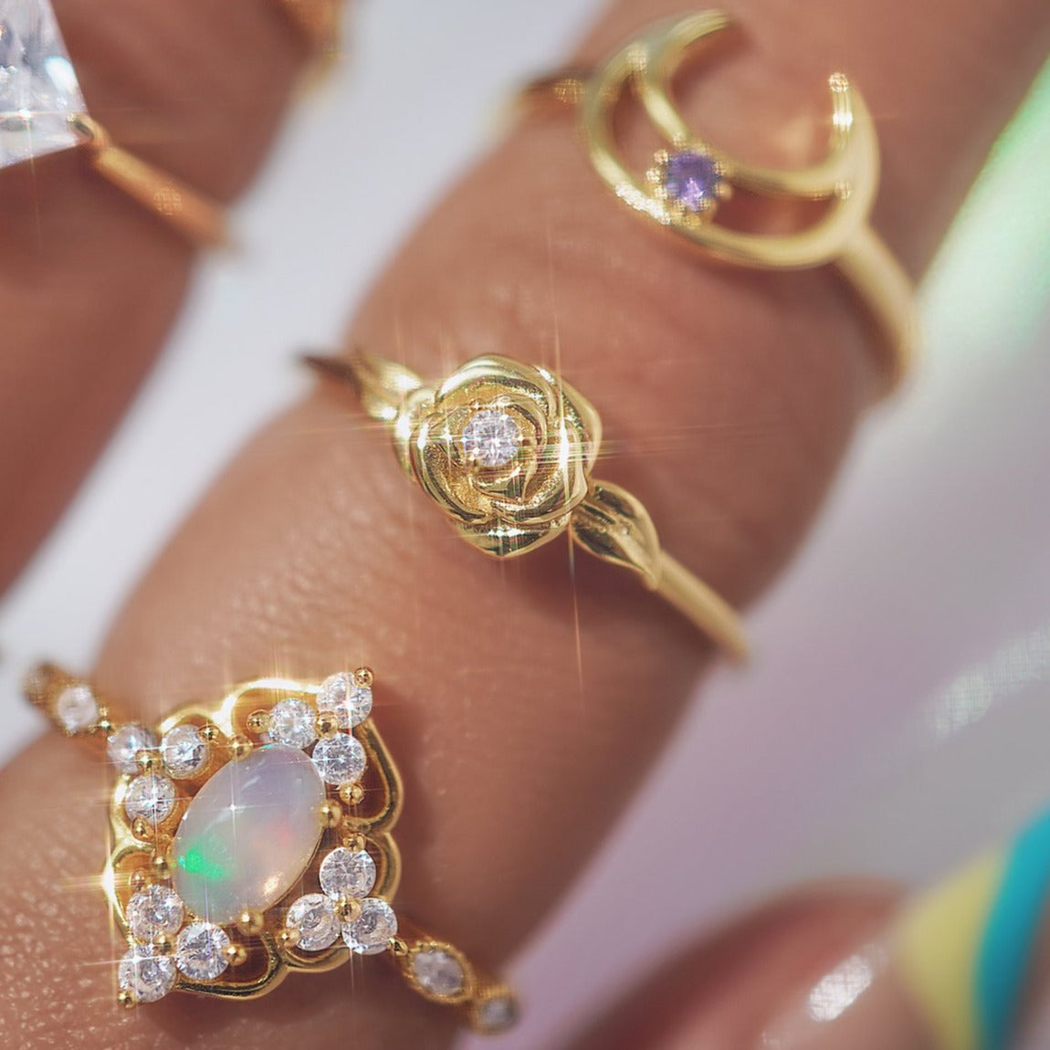 3 PACK SIZE 6 GOLD RINGS SS