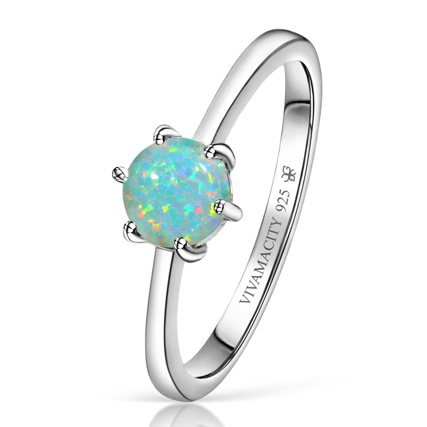 Bague Opale Blanche