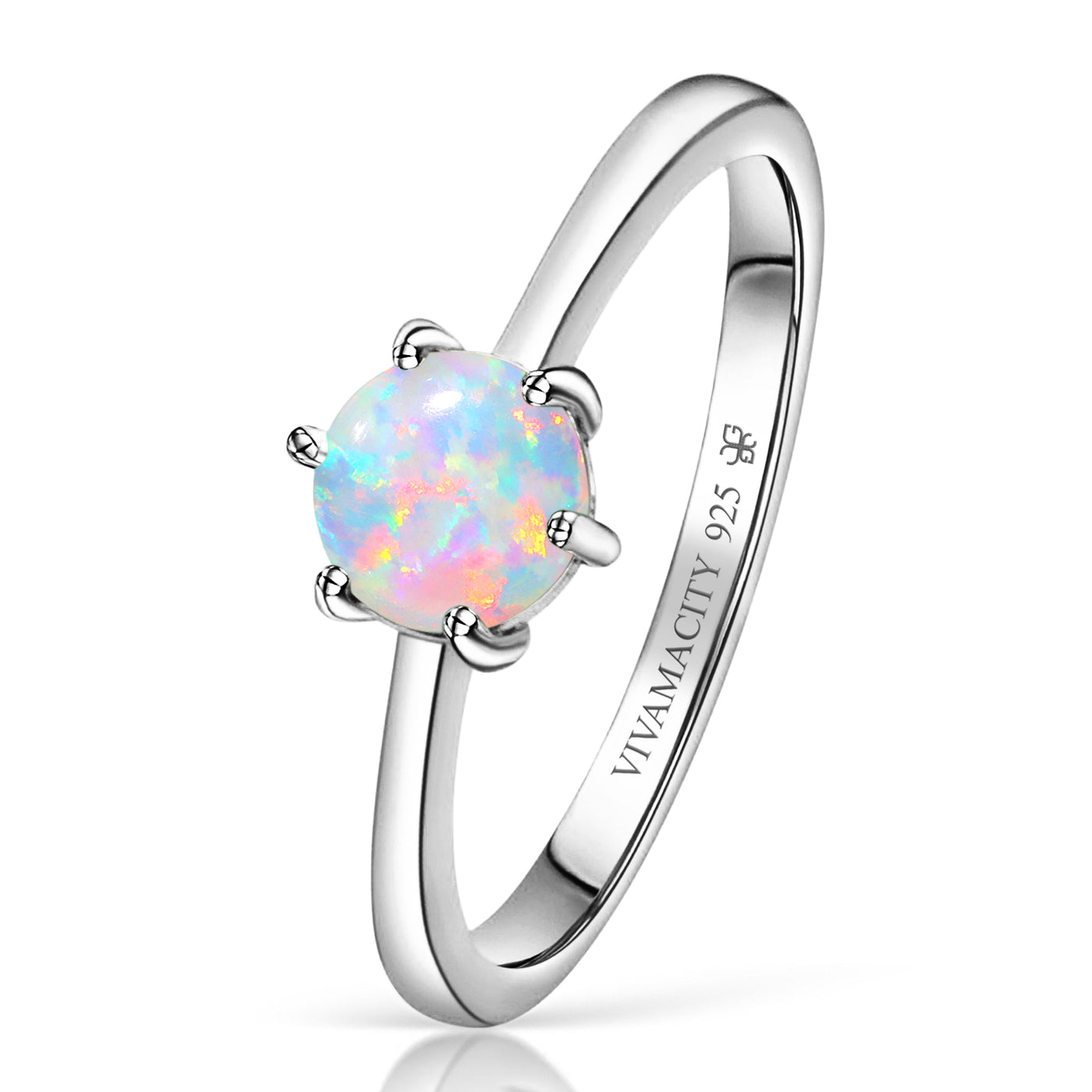 Bague Opale Blanche