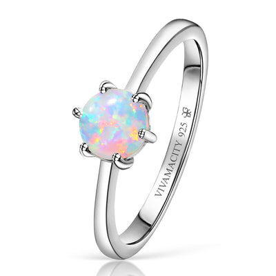Bague Opale Blanche