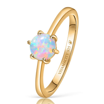 Bague Opale Blanche