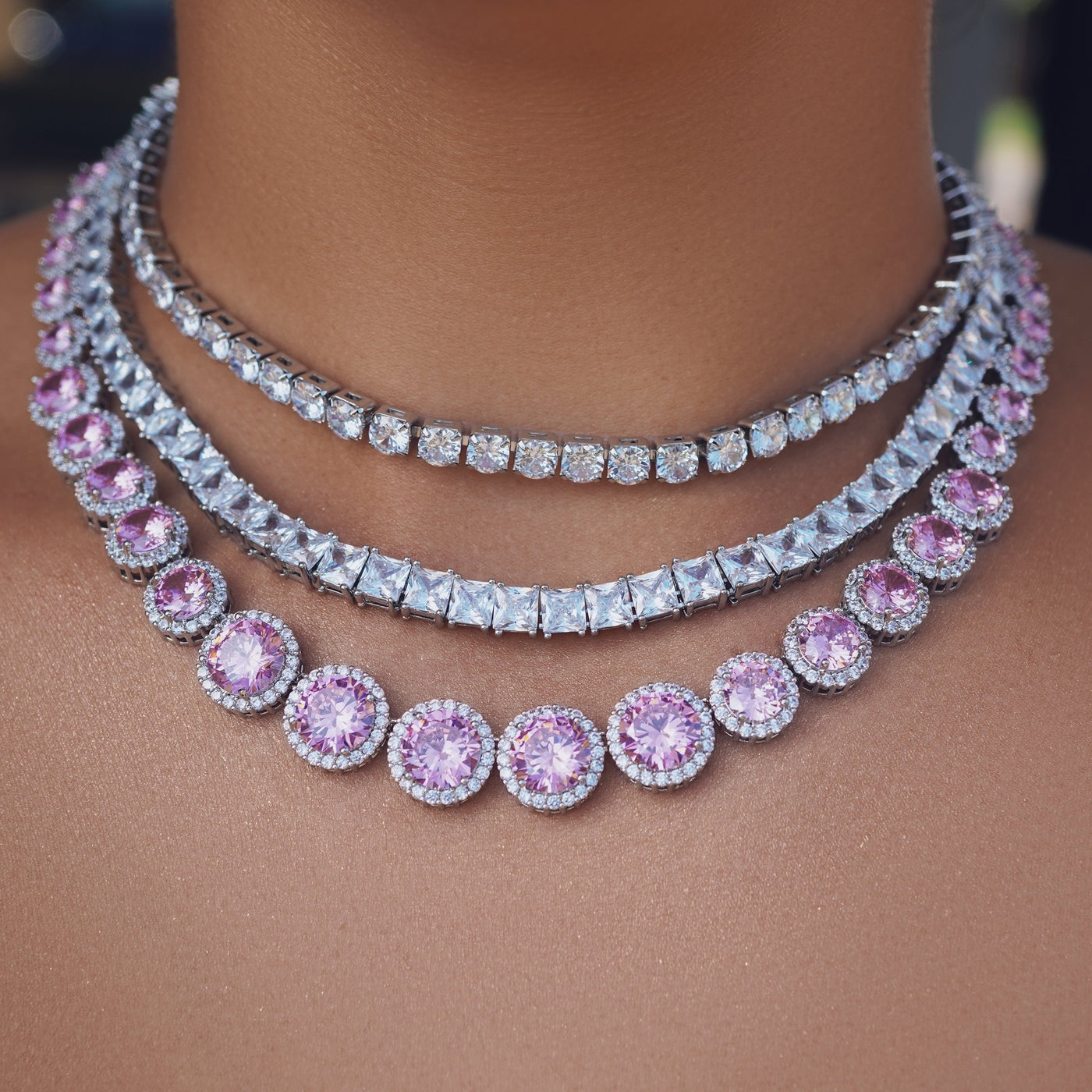 PRINCESS CUT NECKLACE SS