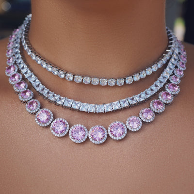 PRINCESS CUT NECKLACE SS