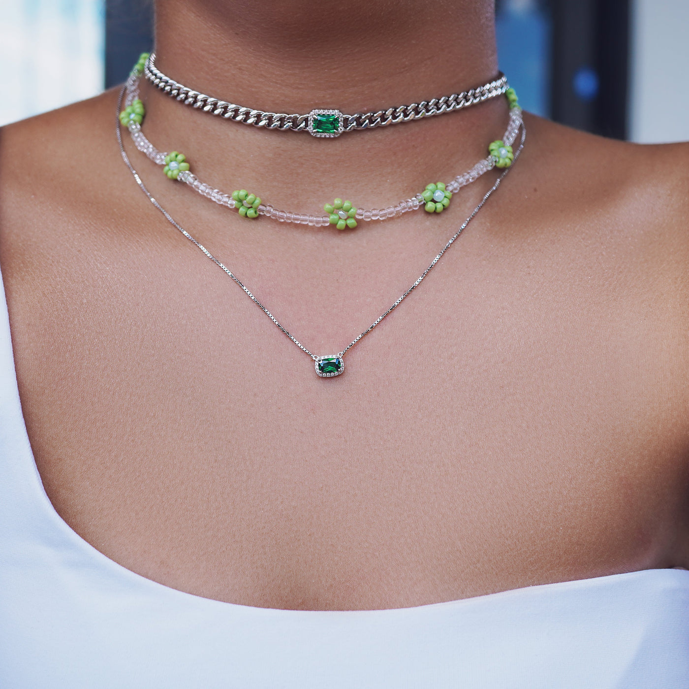 EMERALD NECKLACE SS