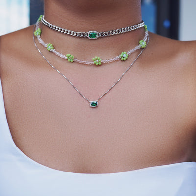 EMERALD NECKLACE SS