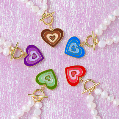 HEART PEARL NECKLACE SS