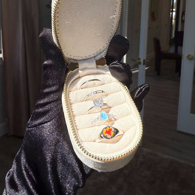 5 PACK RING SET SIZE 10 WITH CASE #1 SS