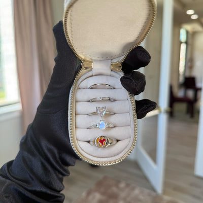 5 PACK RING SET SIZE 10 WITH CASE #1 SS