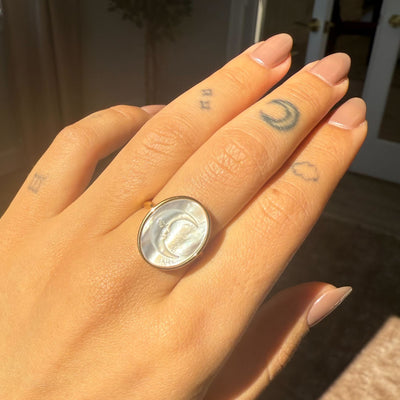 MOON FACE RING SIZE 7 SS