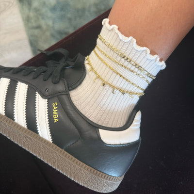 4 PACK GOLD ANKLETS SS