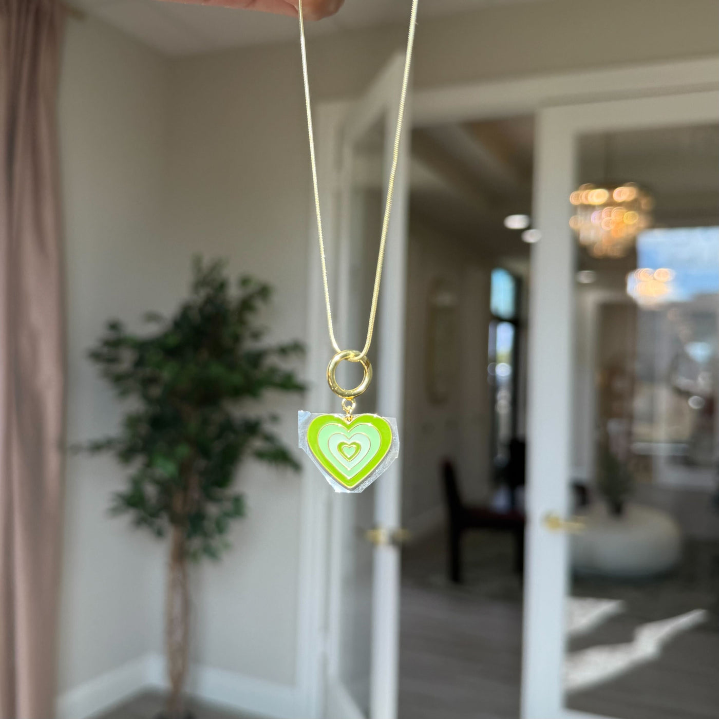 UNRELEASED GREEN HEART NECKLACE SS