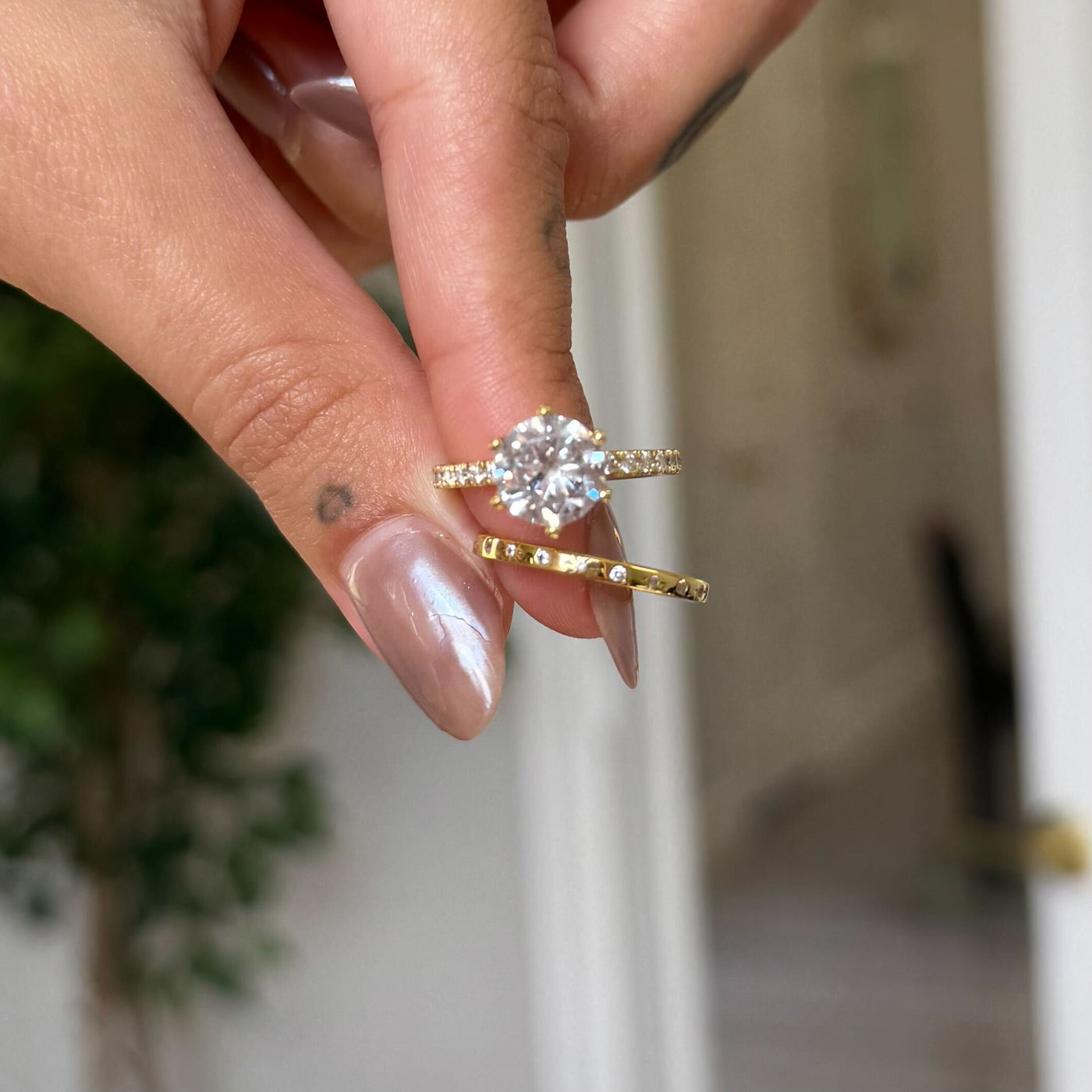 2 SIZE 5 GOLD RINGS SS