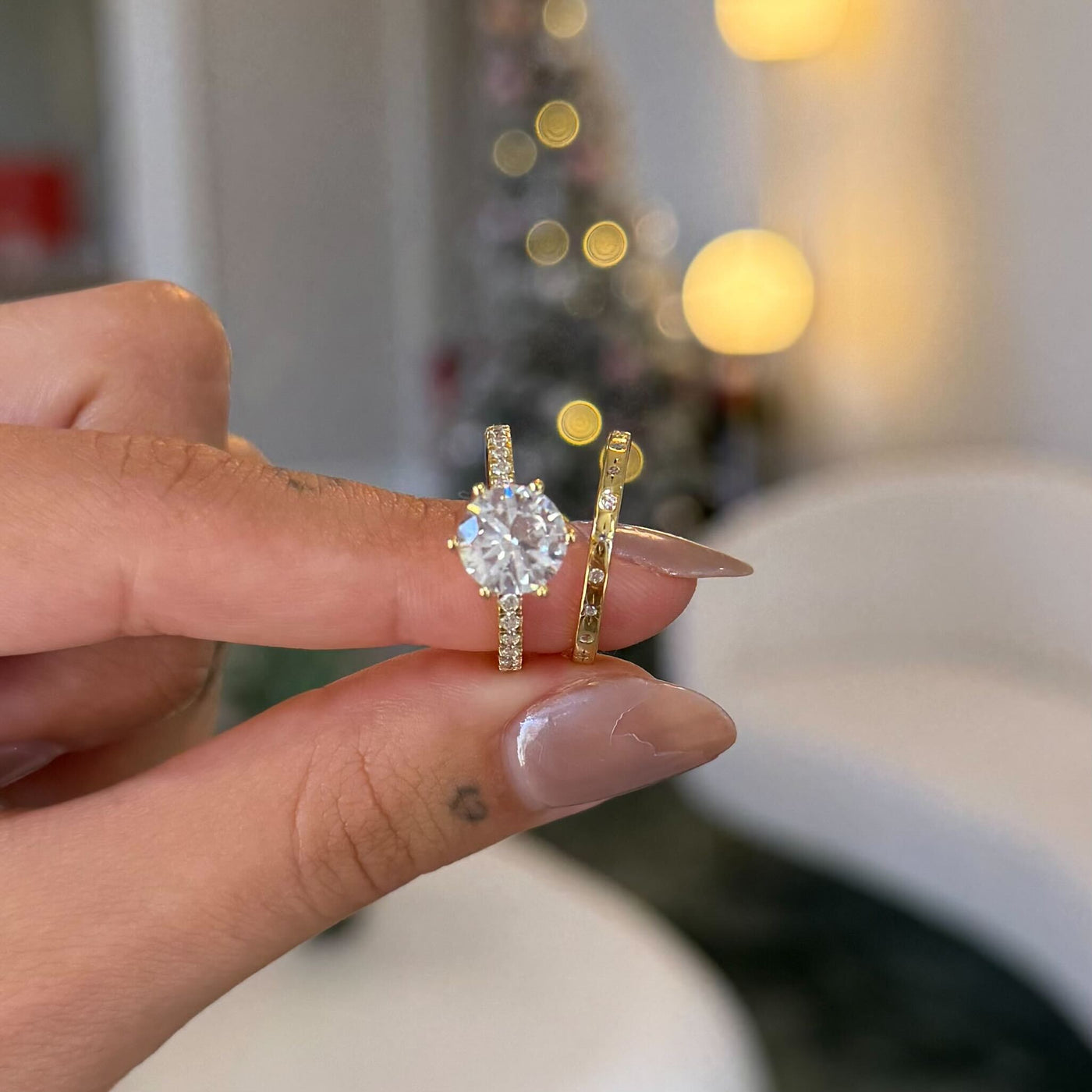 2 SIZE 5 GOLD RINGS SS