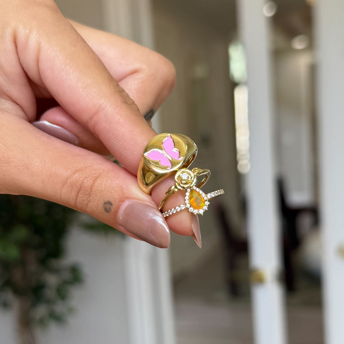 3 PACK SIZE 6 GOLD RINGS SS