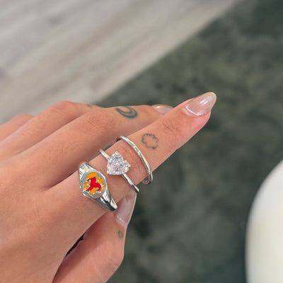 3 PACK SIZE 10 SILVER RINGS SS #3