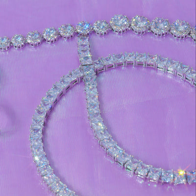 PRINCESS CUT NECKLACE SS