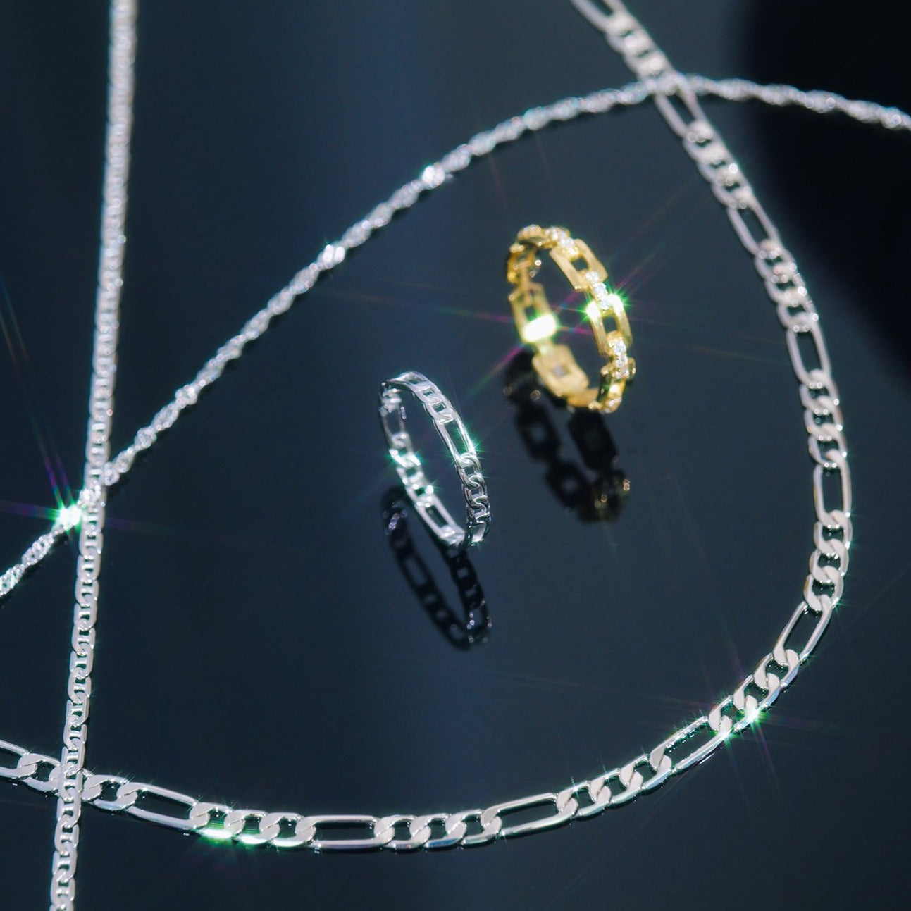 3 PACK SIZE 10 SILVER RINGS SS #1