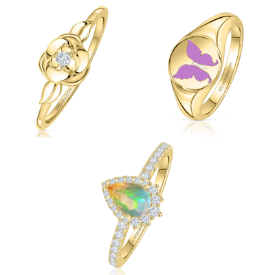 3 PACK SIZE 6 GOLD RINGS SS