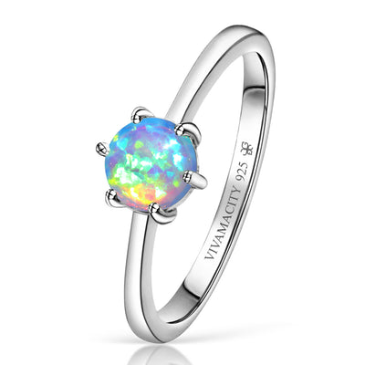 Bague Opale Blanche