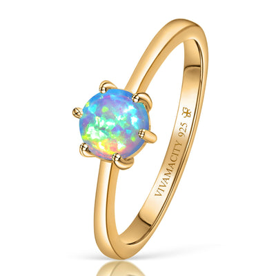 Bague Opale Blanche