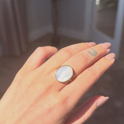 MOON FACE RING SIZE 7 SS