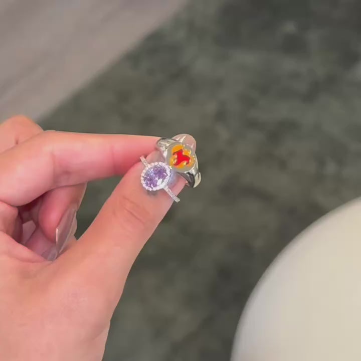 2 SIZE 5 SILVER RINGS SS