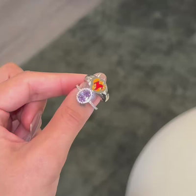 2 SIZE 5 SILVER RINGS SS