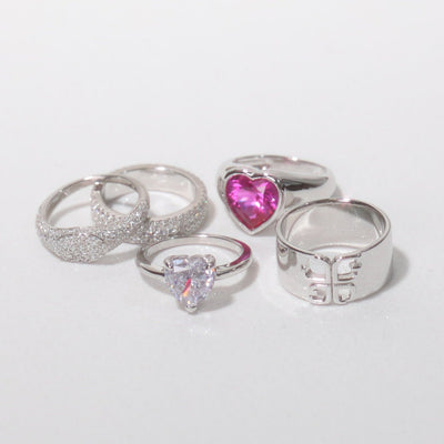 3 PACK SIZE 10 SILVER RINGS SS #3