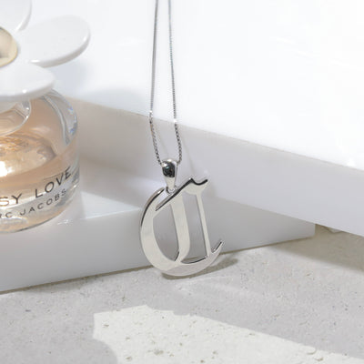 Gothic Initial Necklace