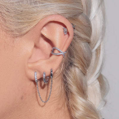 Chain'd Huggie Earring