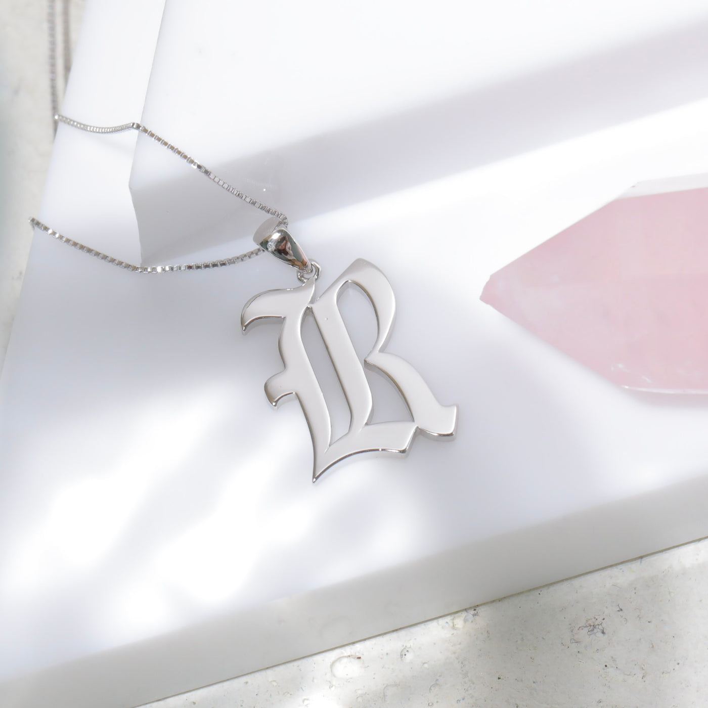 Gothic Initial Necklace