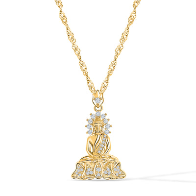 Collier bouddha majestueux