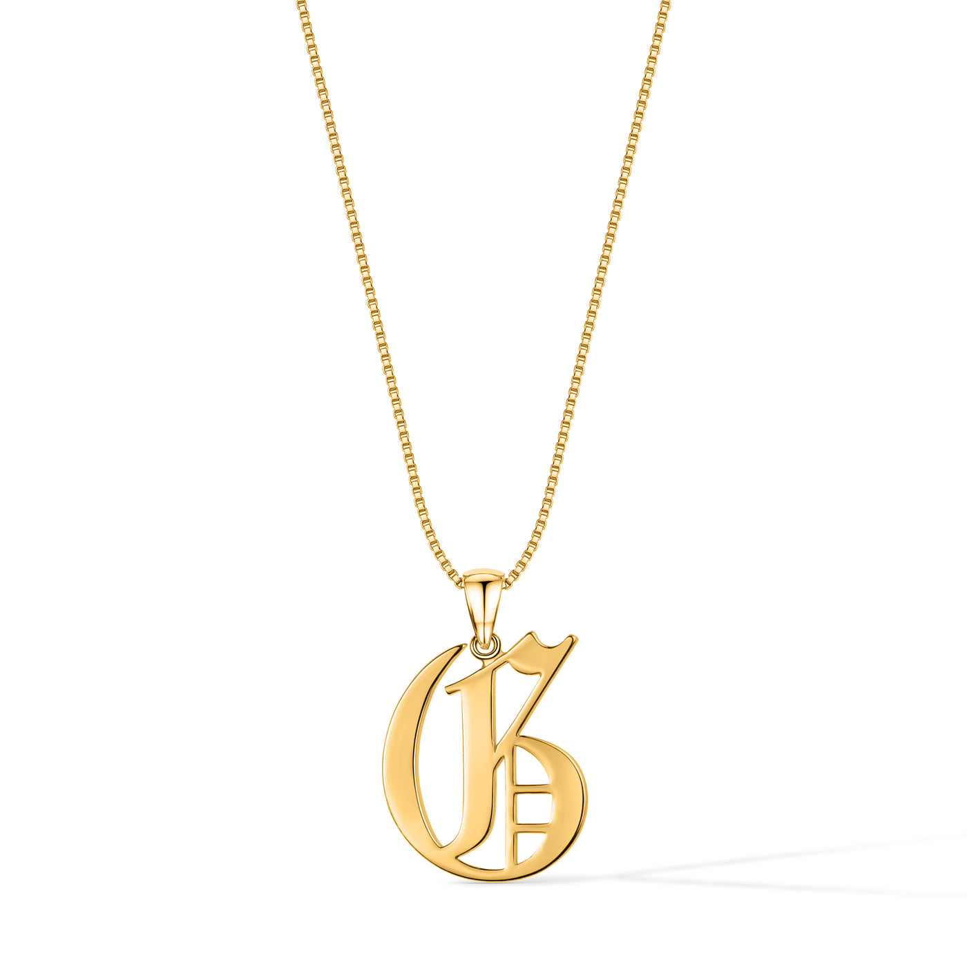 Gothic Initial Necklace