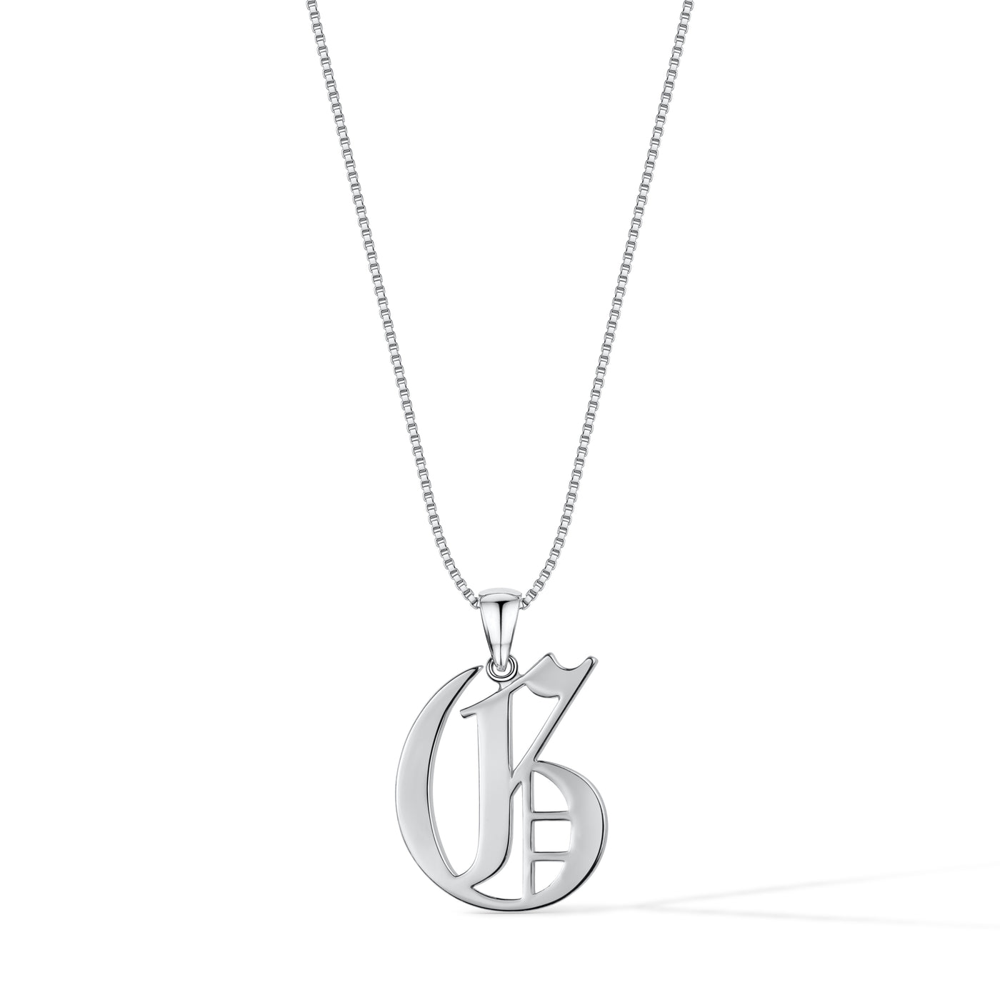 Gothic Initial Necklace