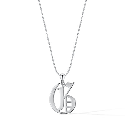 Collier Initiale Gothique