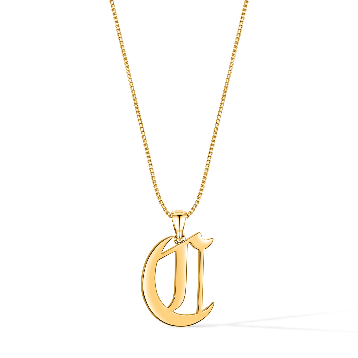 Gothic Initial Necklace