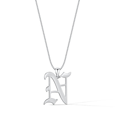 Gothic Initial Necklace