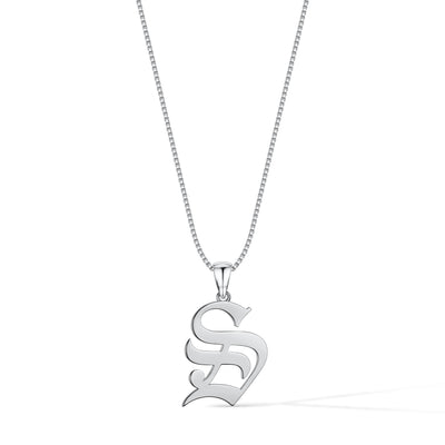 Gothic Initial Necklace