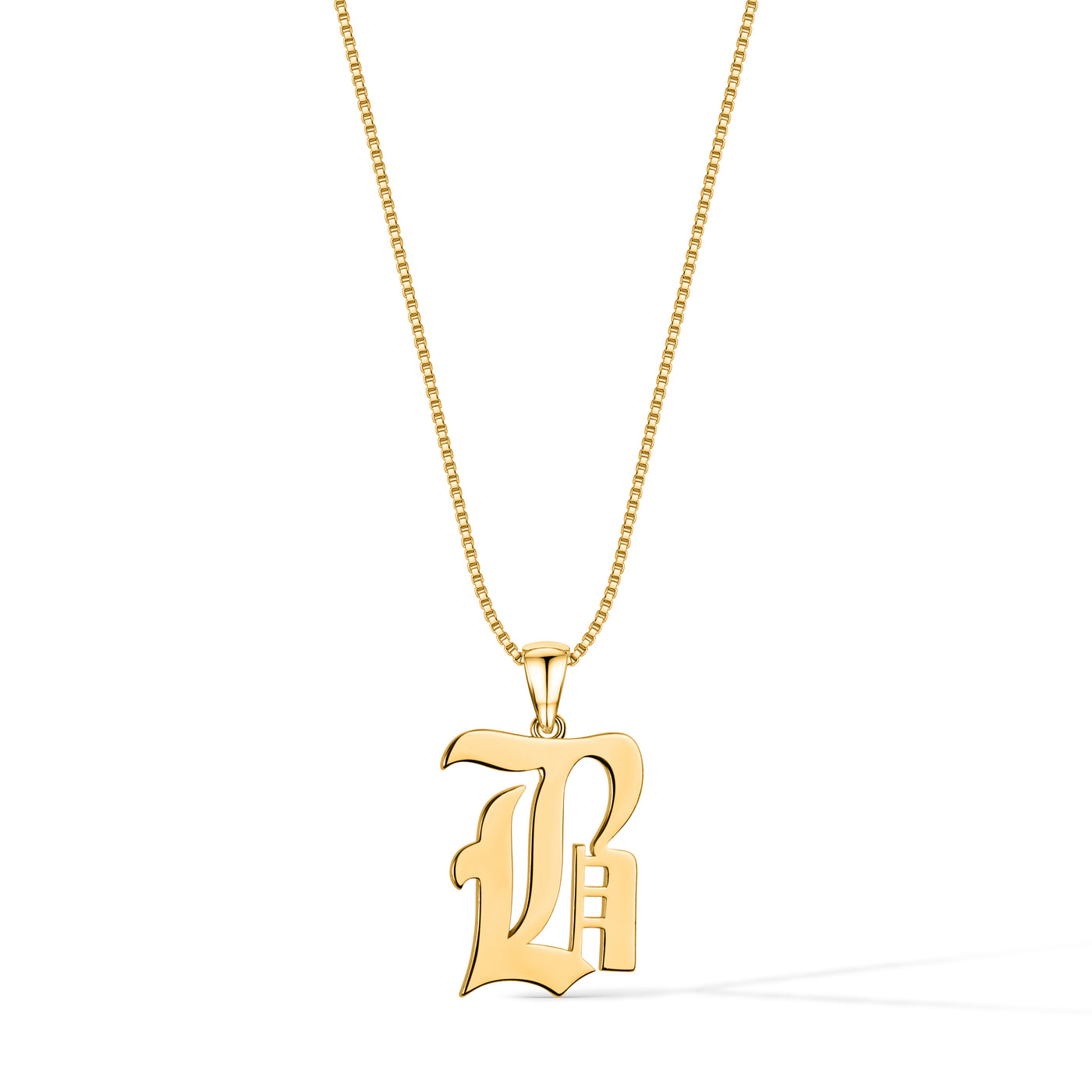 Gothic Initial Necklace