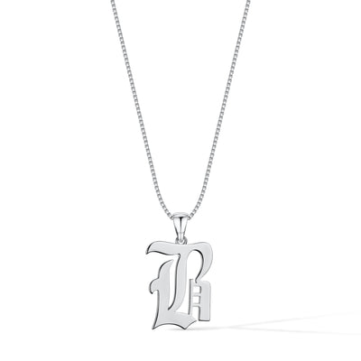 Gothic Initial Necklace