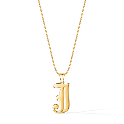 Gothic Initial Necklace