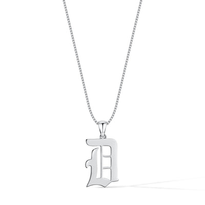 Gothic Initial Necklace